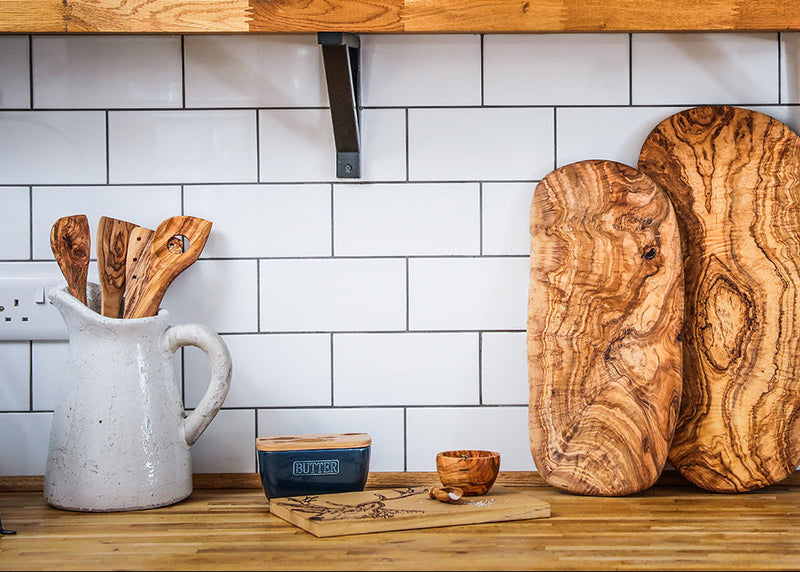 Olive Wood Chopping Boards & Utensils