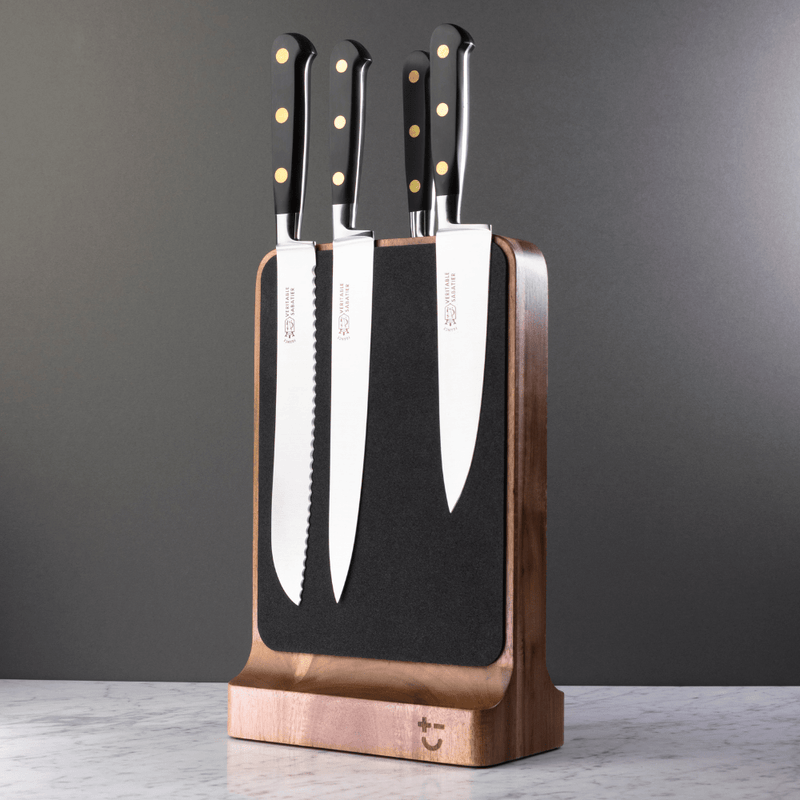 Bisbell Magnabloc Soft Touch Knife Block - Acacia - Simmer and Slice