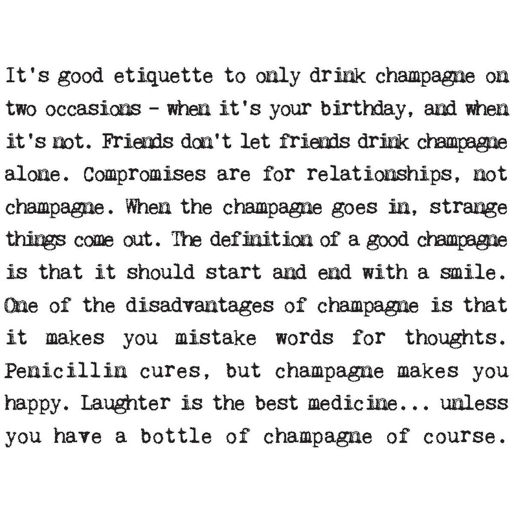 Champagne Connoisseur Card, Celebration Card