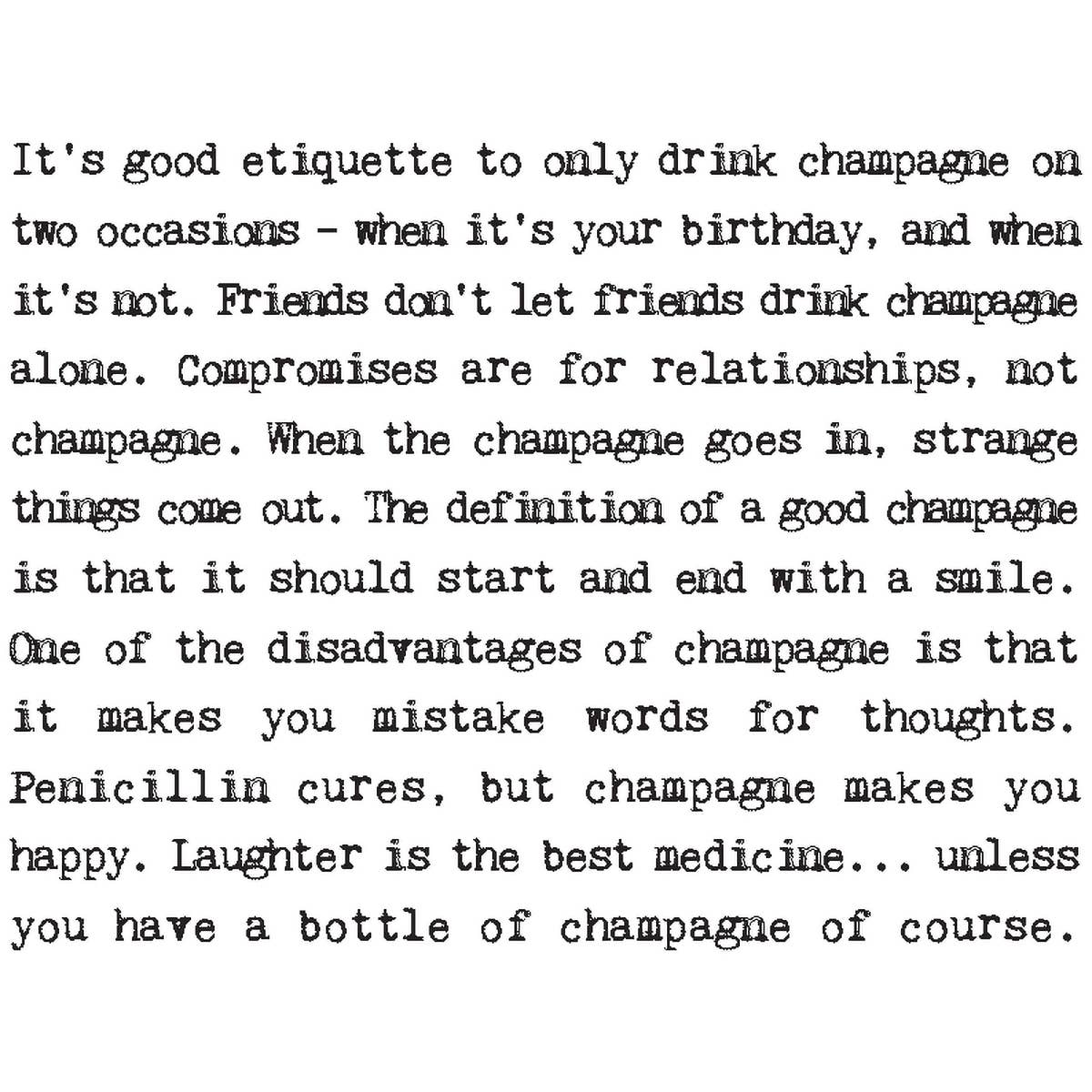 Champagne Connoisseur Card, Celebration Card