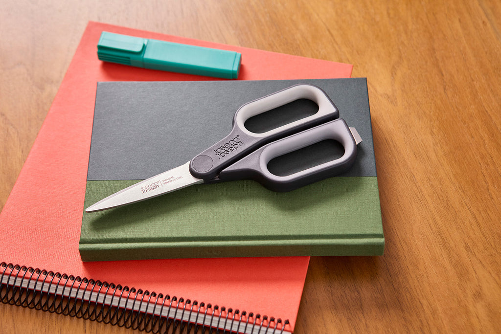 PlusCut™ Grey Scissors with Integrated Box Cutter