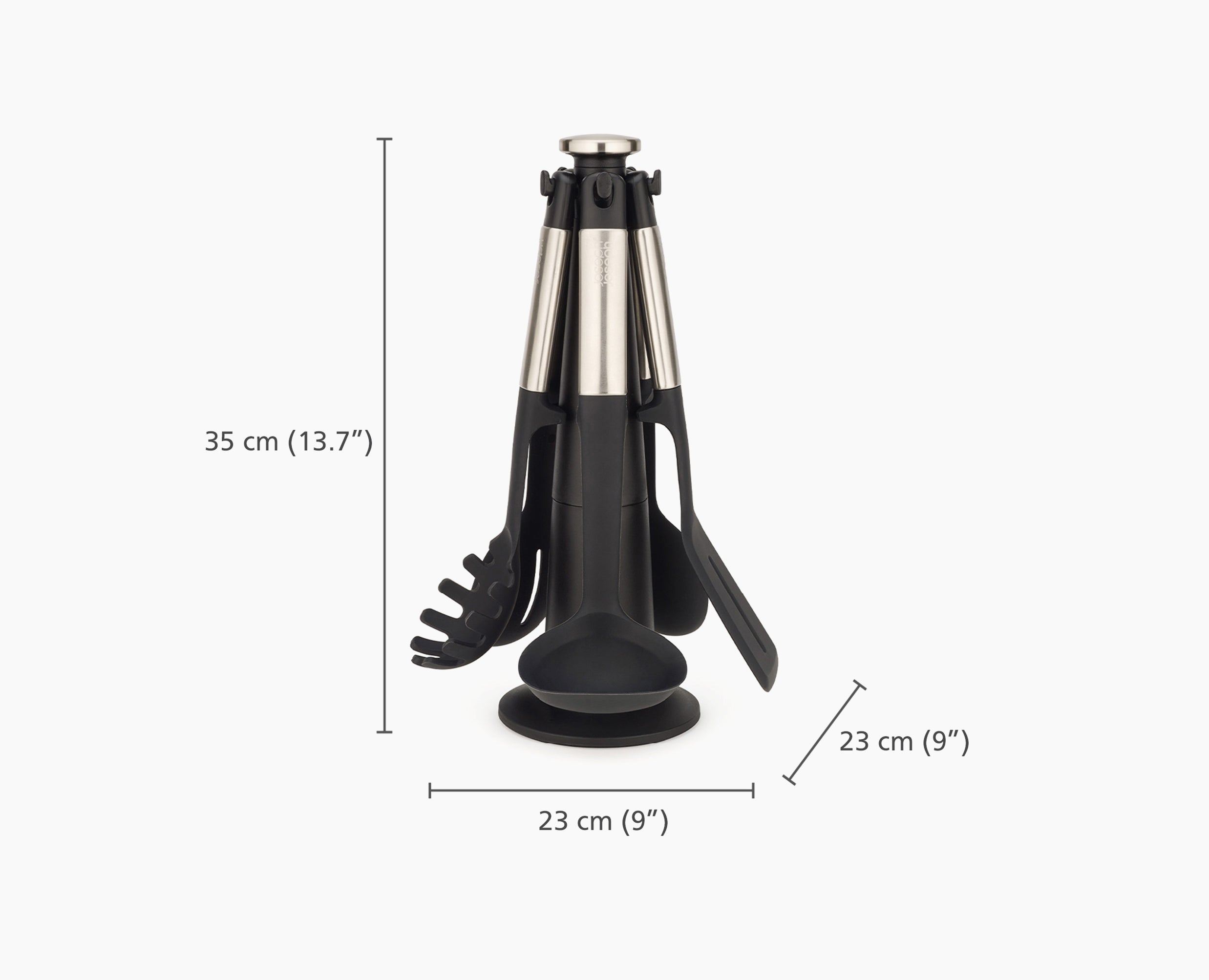 Elevate™ Stainless-steel Silicone 5-piece Utensils Carousel Set