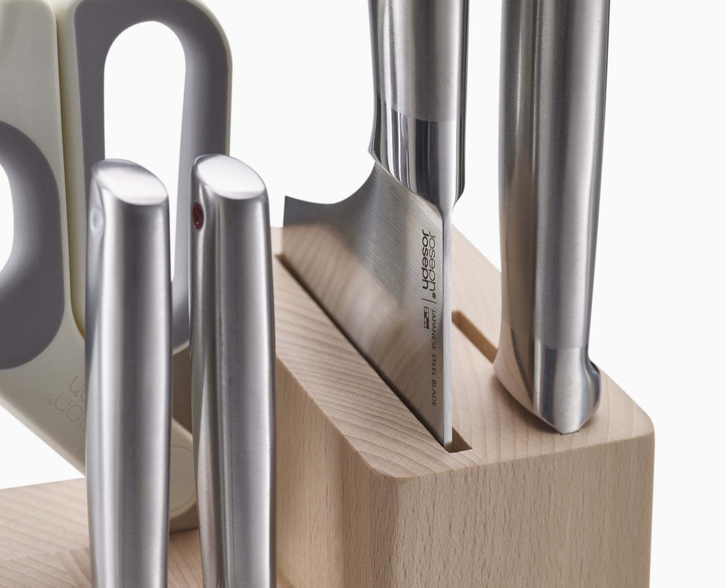 Elevate™ Fusion 5-piece Knife & Scissor Set with Beechwood Block