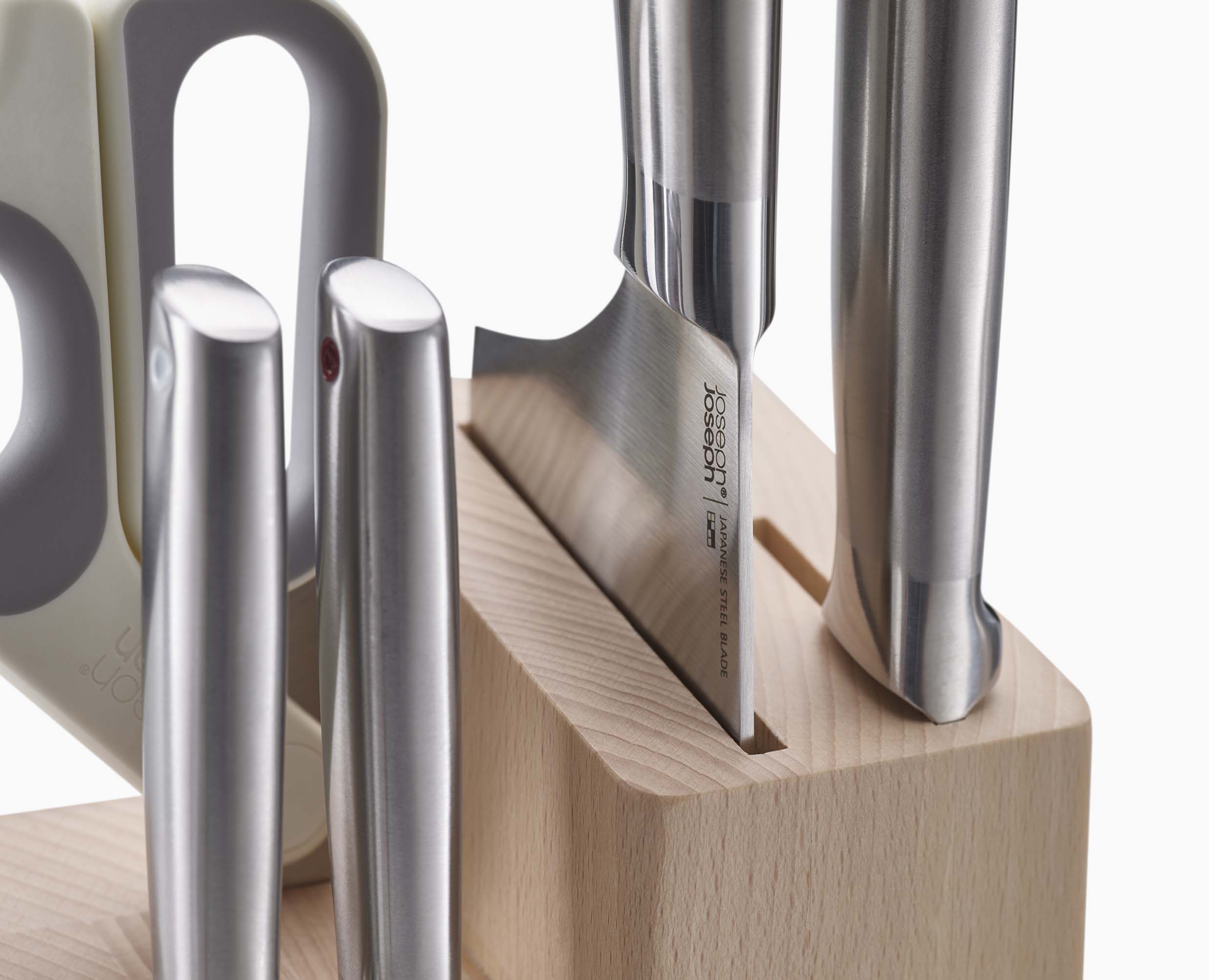 Elevate™ Fusion 5-piece Knife & Scissor Set with Beechwood Block
