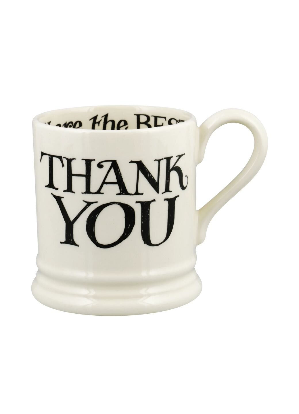 Black Toast Thank You 1/2 Pint Mug