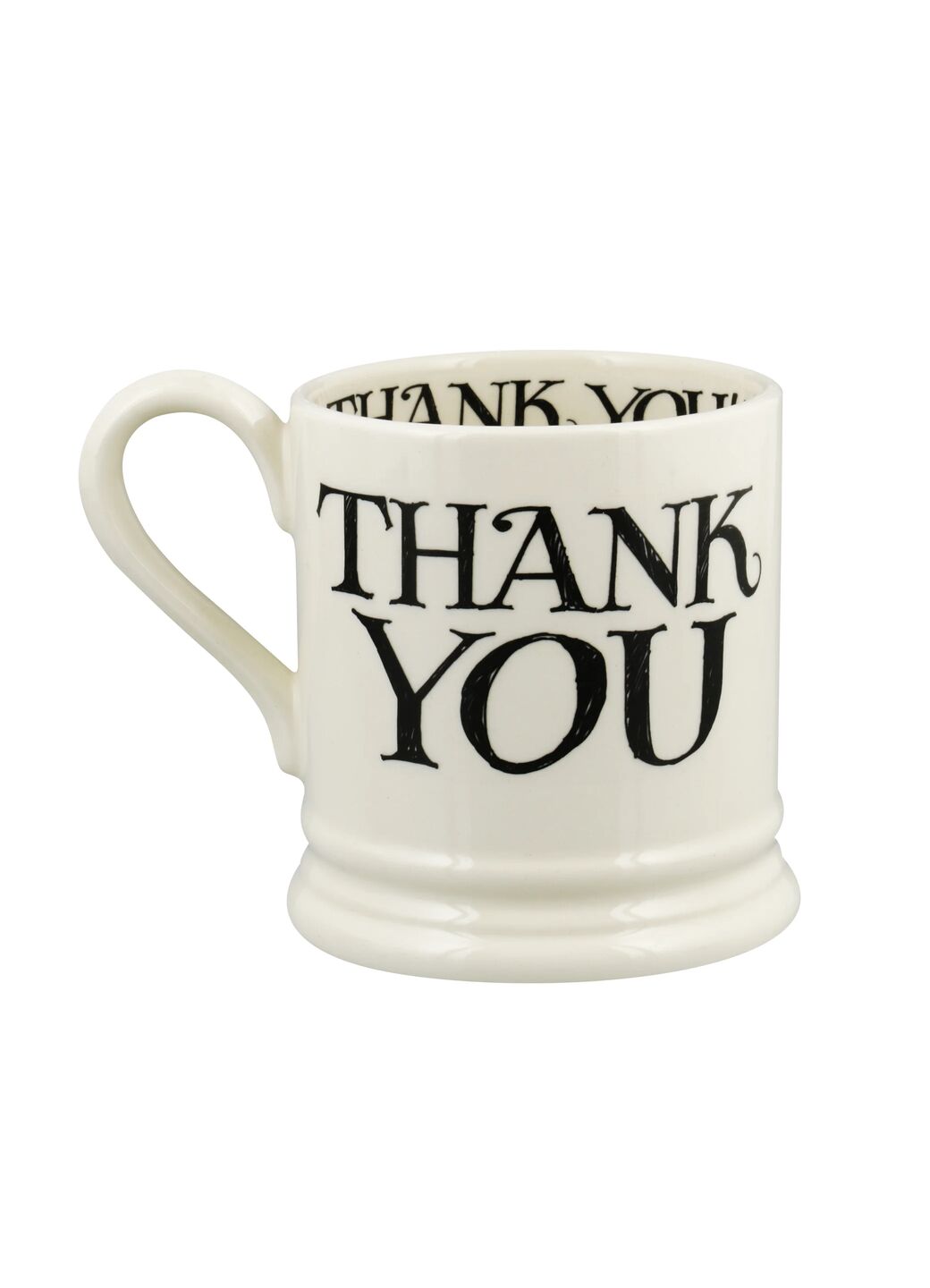 Black Toast Thank You 1/2 Pint Mug
