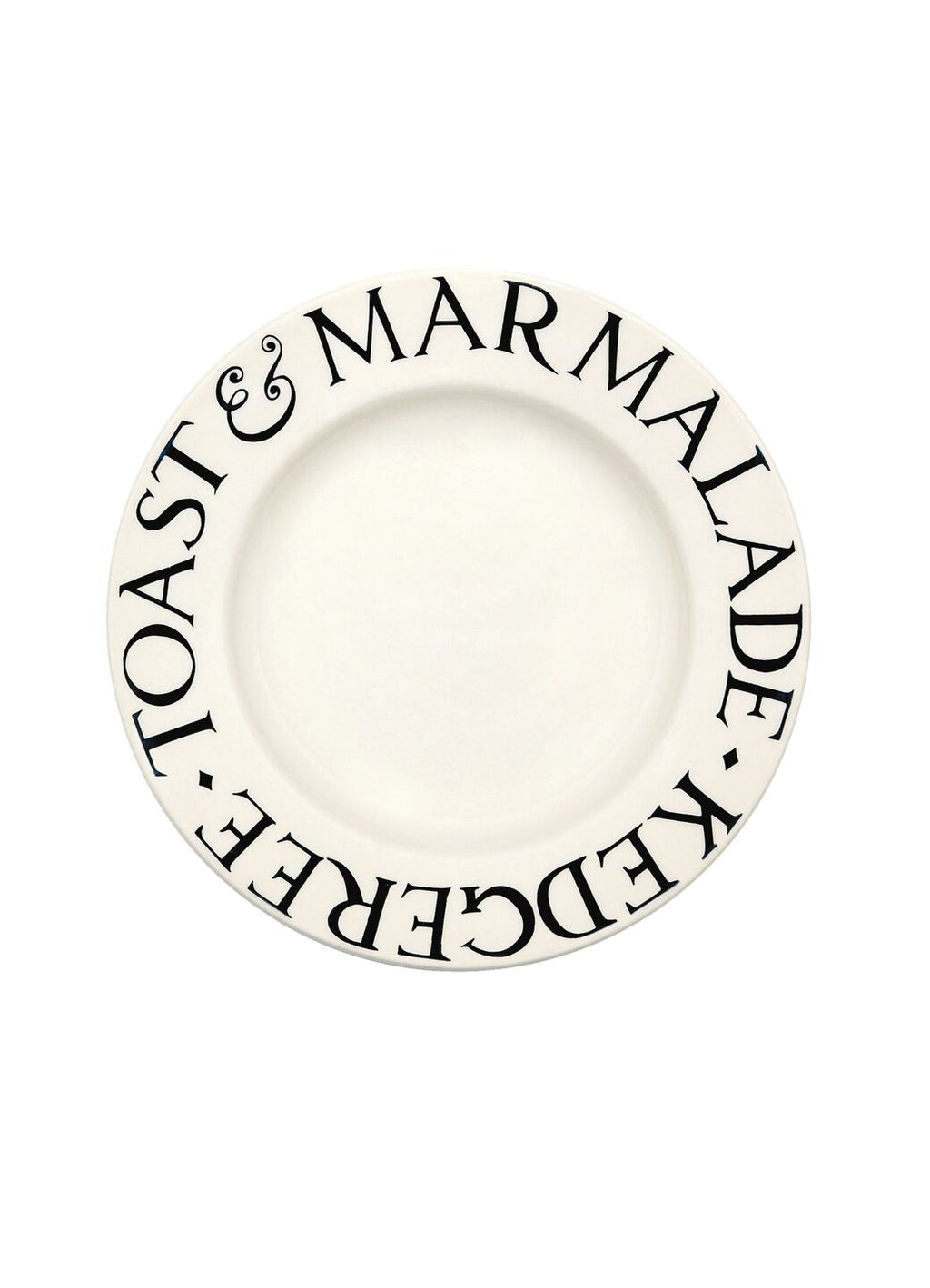 Black Toast Medium Dinner Plate, 8.5 Inch