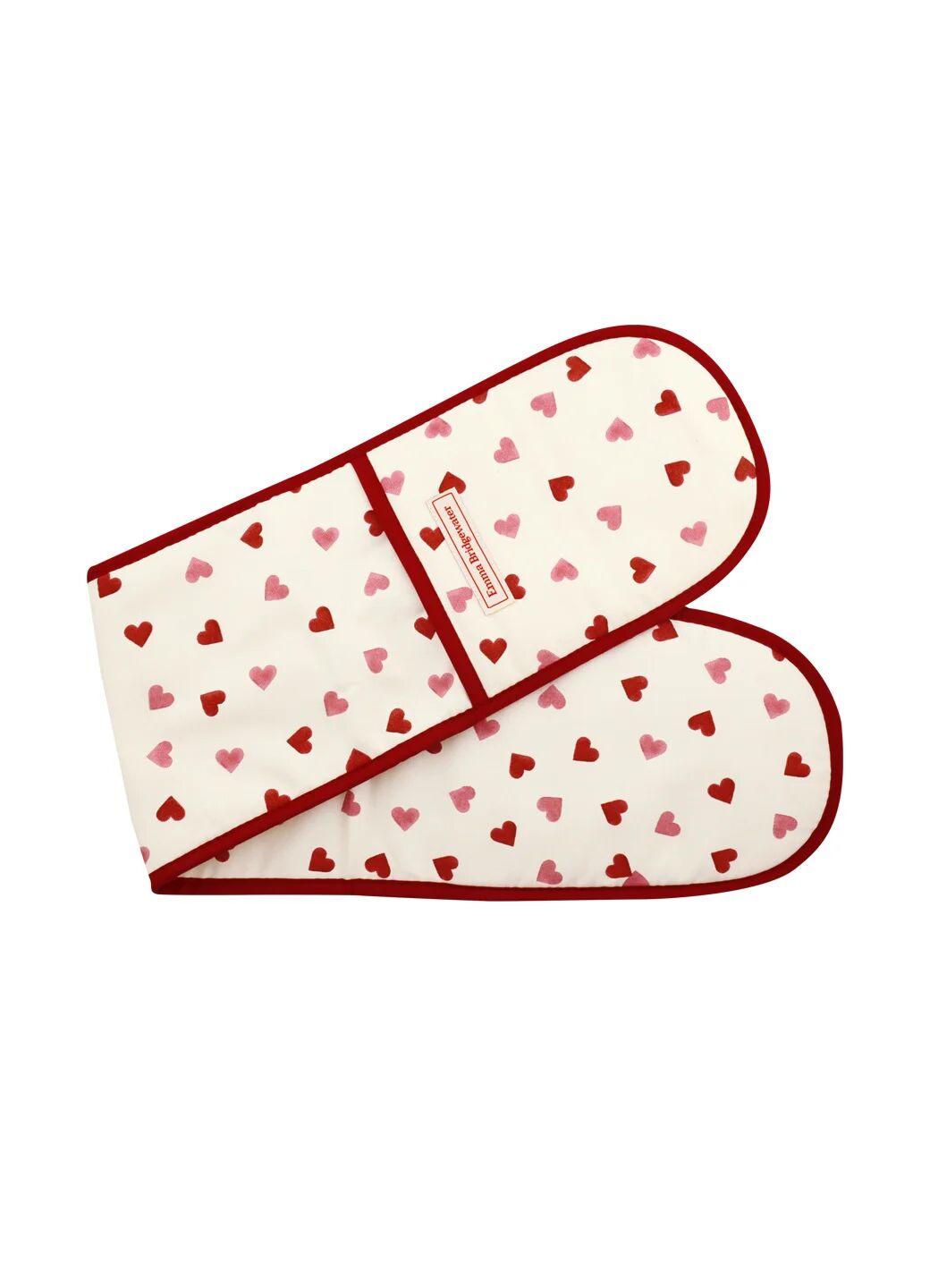 Pink Hearts Tea Towel & Double Oven Glove Set