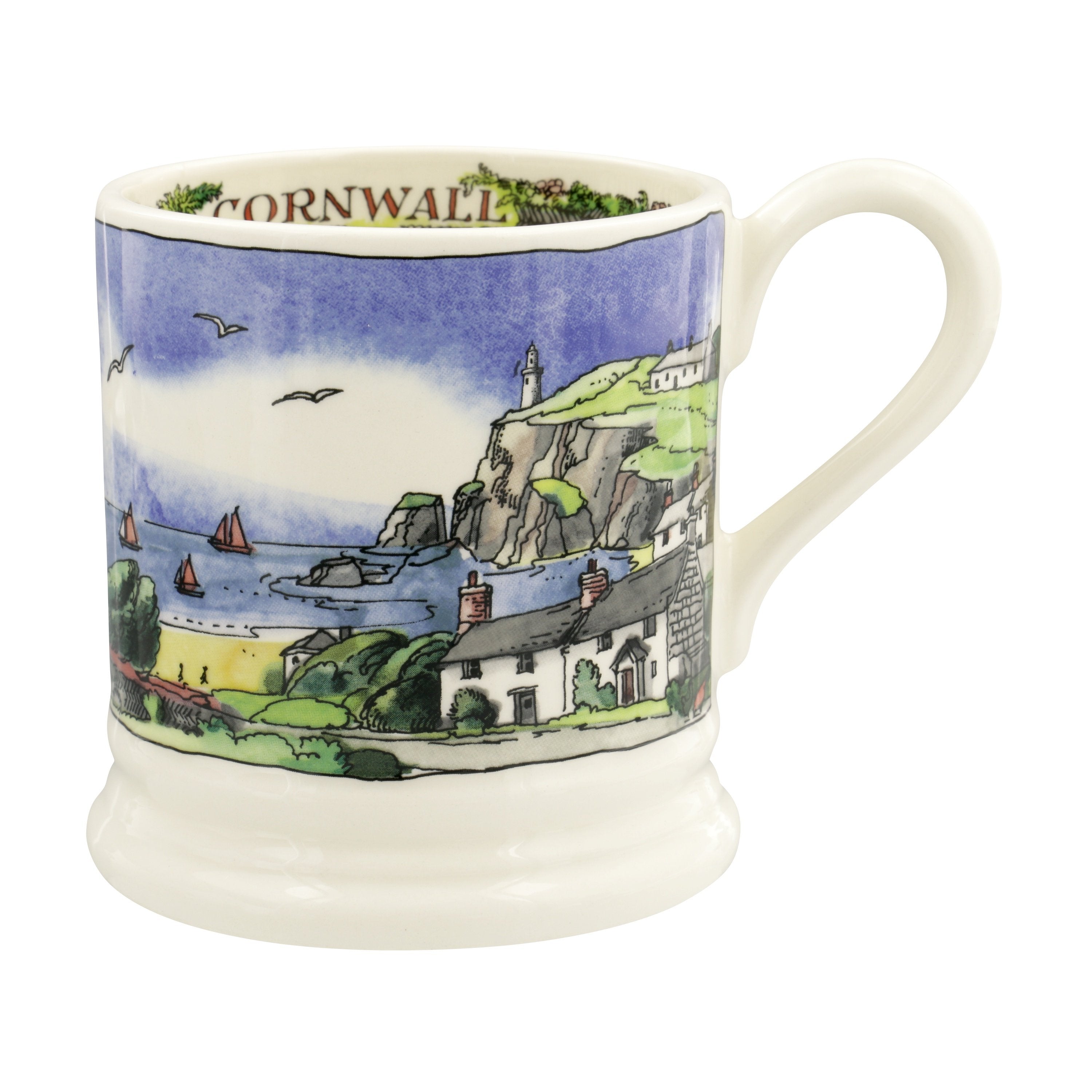 Emma Bridgewater Landscapes of Dreams Cornish Beaches 1/2pt mug
