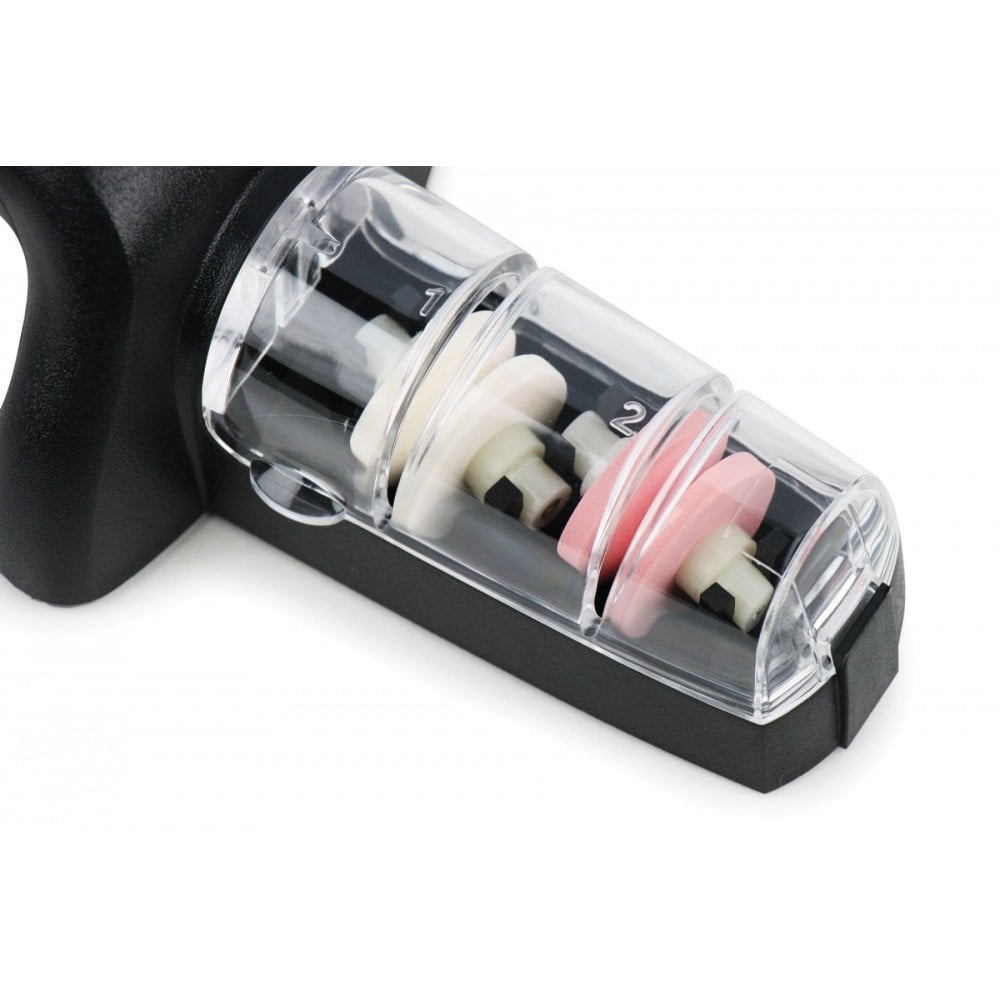 GLOBAL Ceramic 2 Wheel Knife Sharpener, Stainless Steel G-91/SB
