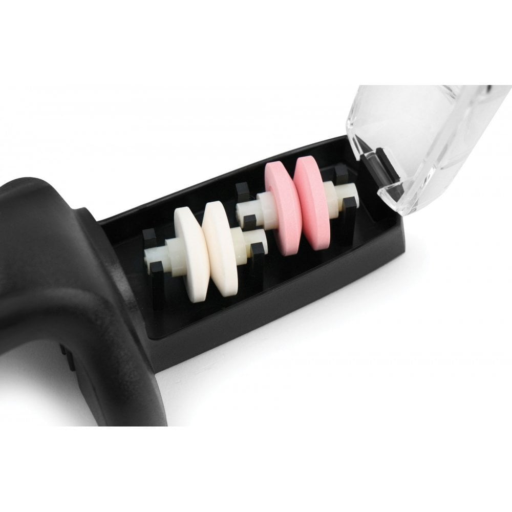 GLOBAL Ceramic 2 Wheel Knife Sharpener, Stainless Steel G-91/SB