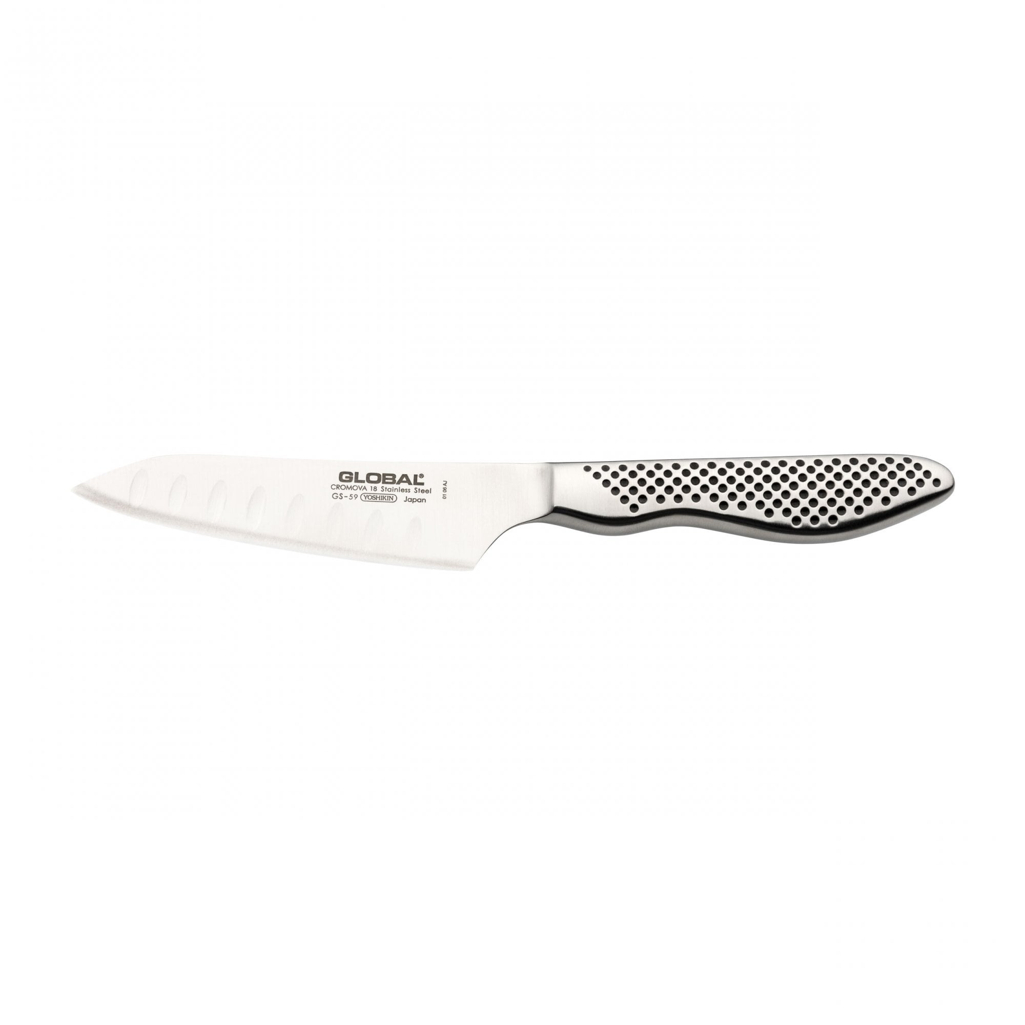 GS-59  Oriental Cooks Knife Fluted 11cm Blade