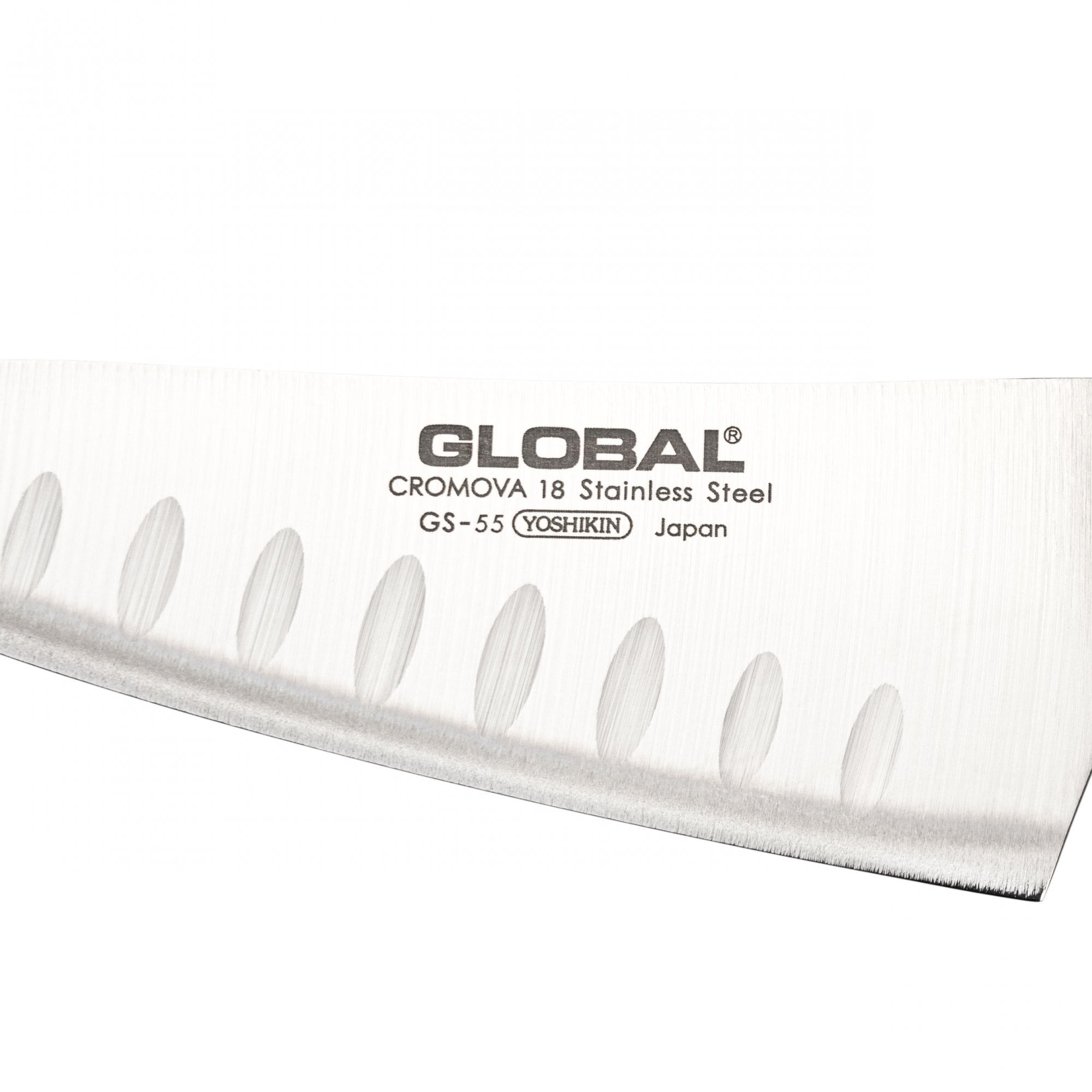 GS-55 Oriental Santoku Knife Fluted 12cm Blade