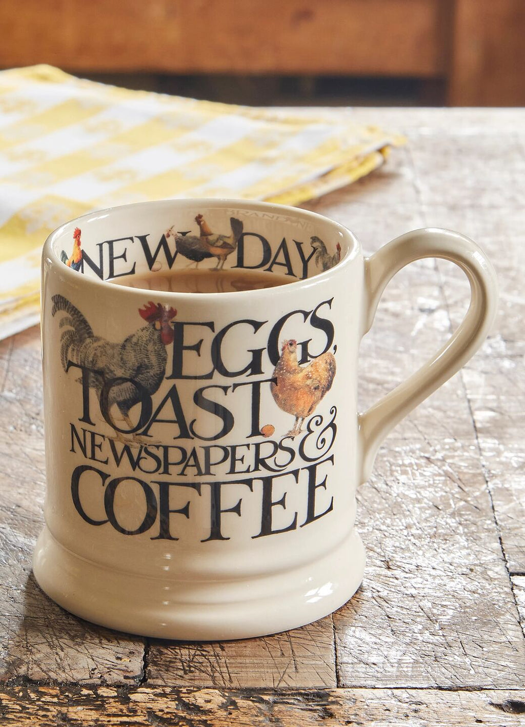 Emma Bridgewater Rise & Shine Eggs & Toast 1/2 Pint Mug