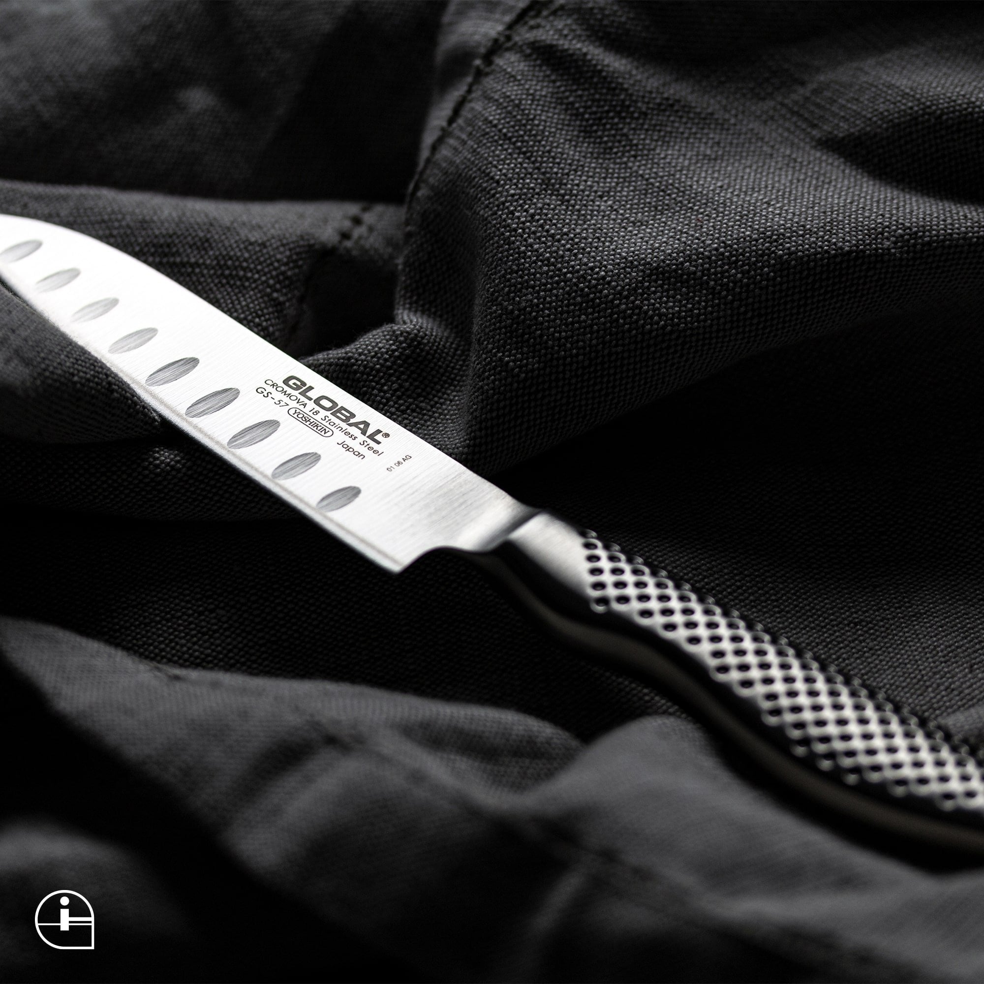 GS-57 Fluted Santoku Knife 11cm Blade