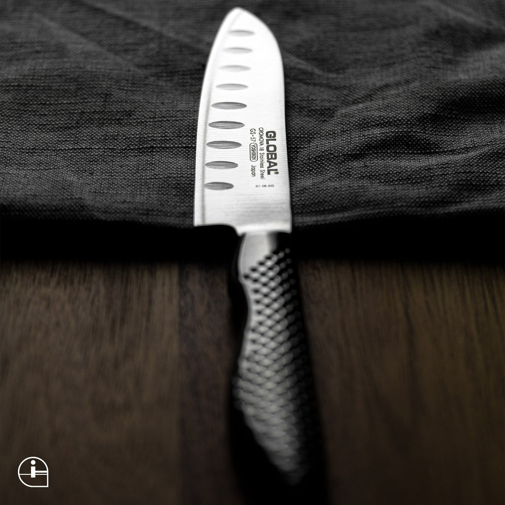 GS-57 Fluted Santoku Knife 11cm Blade