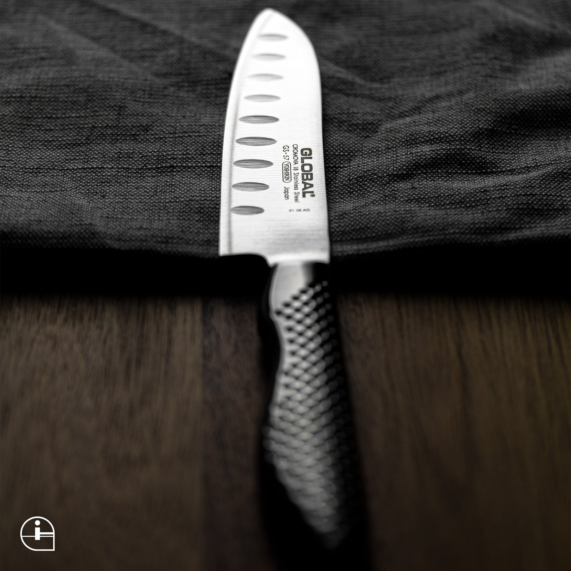 GS-57 Fluted Santoku Knife 11cm Blade