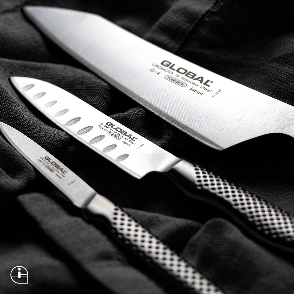 GS-57 Fluted Santoku Knife 11cm Blade