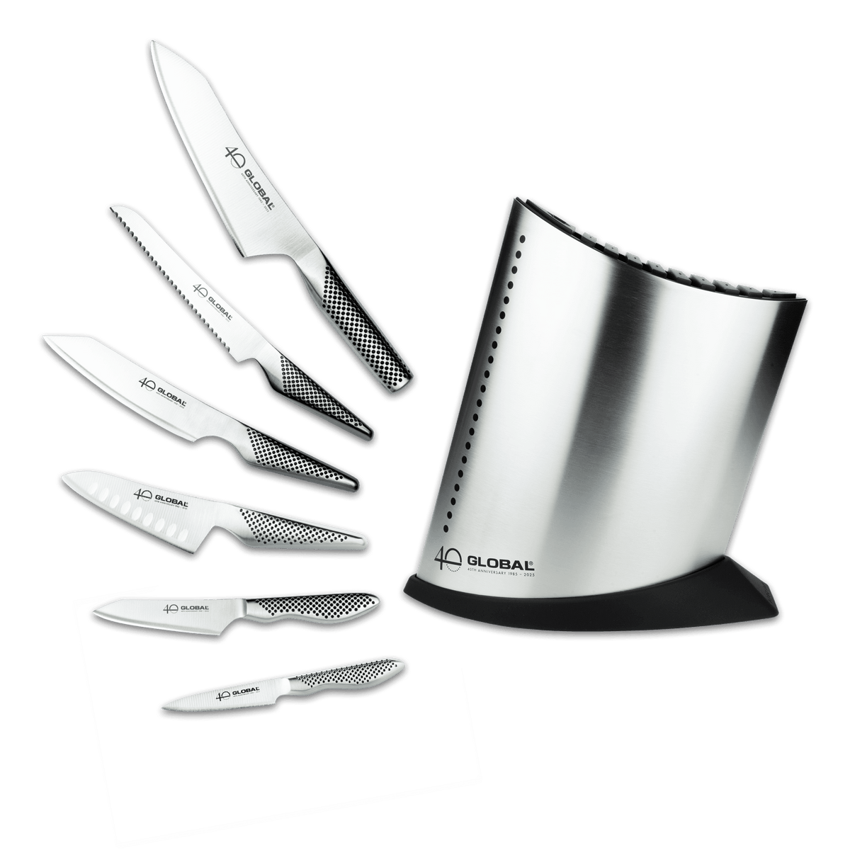 Global 40th Anniversary 7 Piece Knife Block Set G-52AN7-C