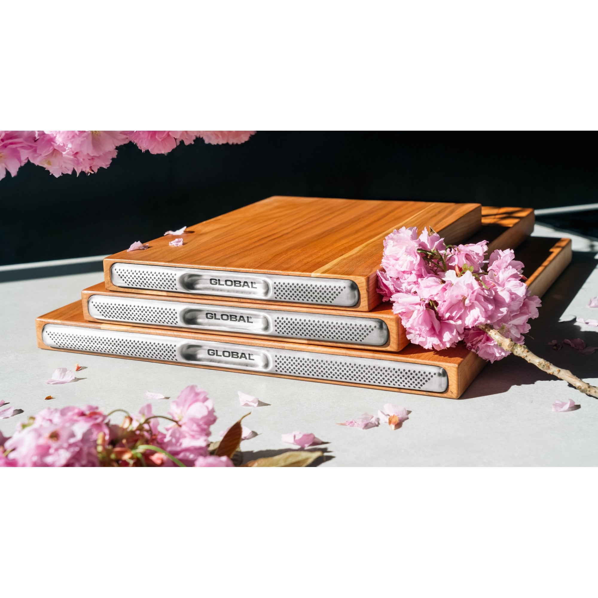 Global Cherry Wood Chopping Board, 50 x 30 cm