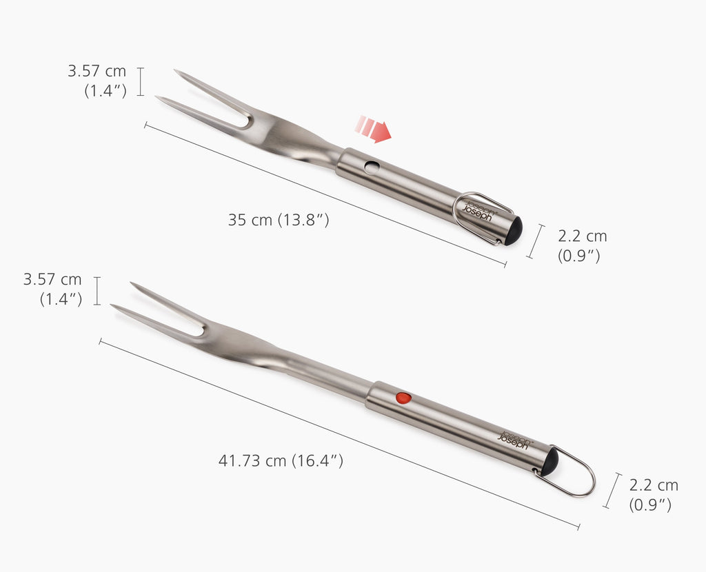 GrillOut™ Stainless-Steel BBQ Fork with Extending Handle