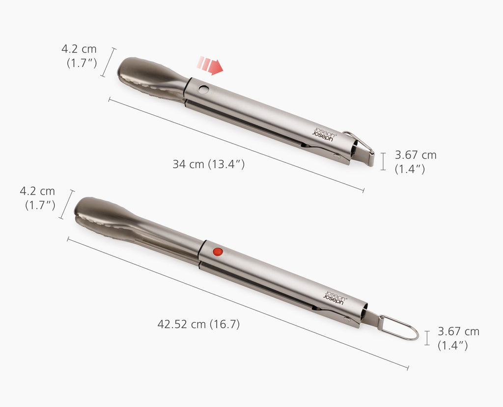 GrillOut™ 2-Piece Stainless-Steel BBQ Turner & Tongs Set