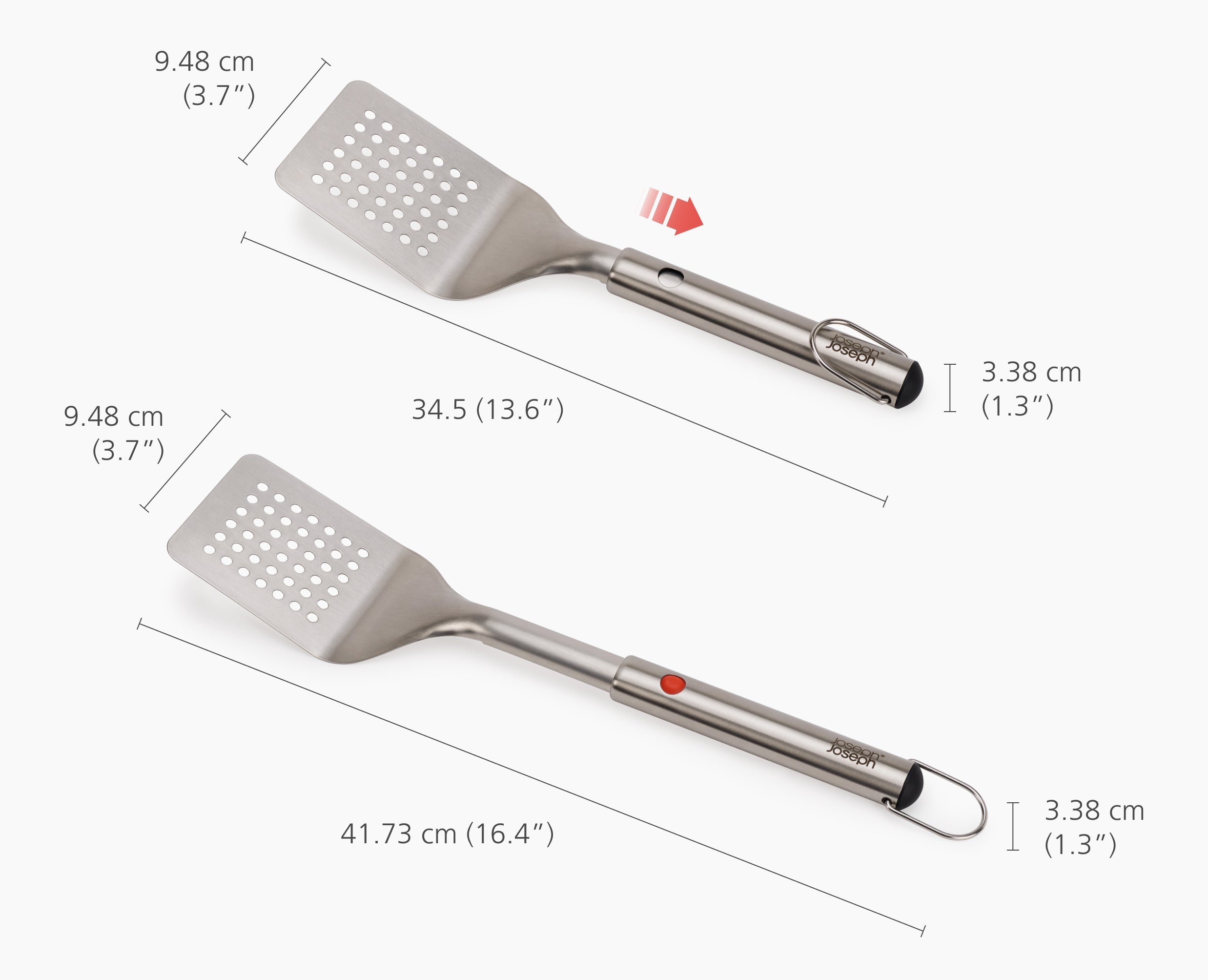 GrillOut™ Stainless-Steel BBQ Turner with Extending Handle