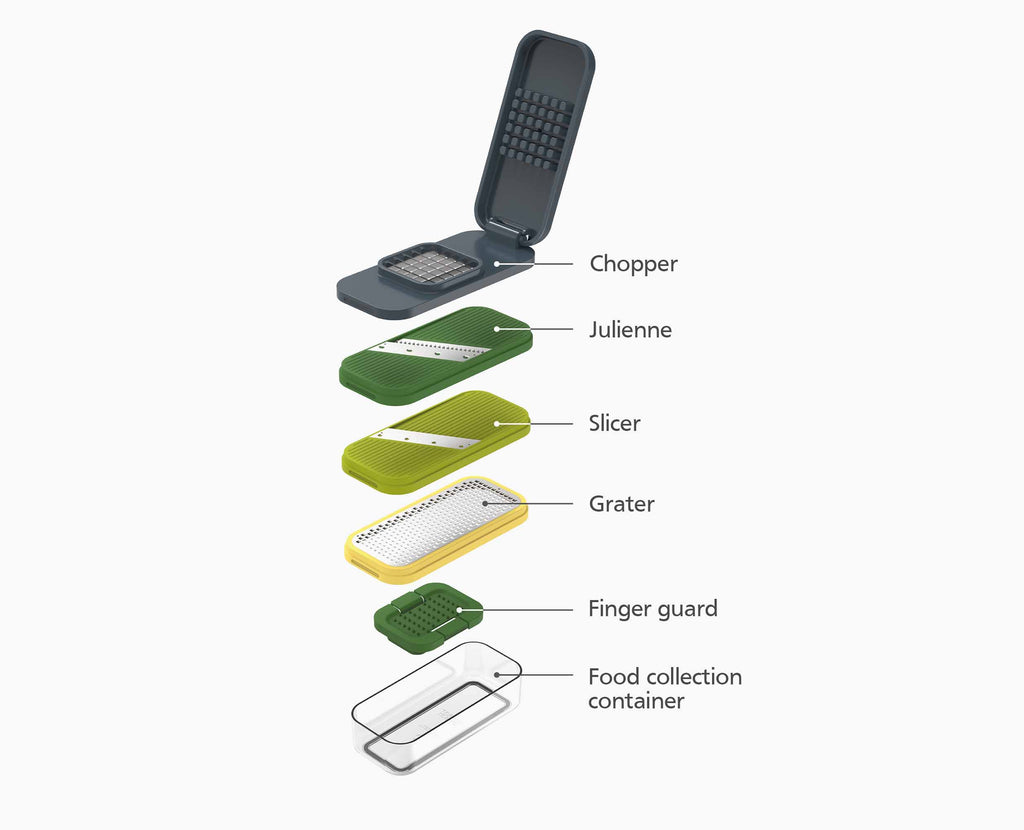 Multi-Prep™ Compact Multicolour 4-piece Grater & Slicer