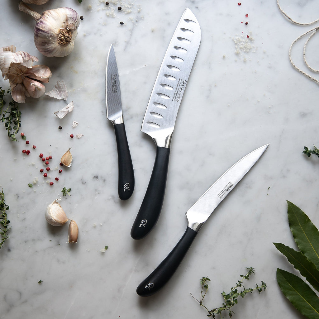 Signature Book Oak Chef's Set with Knife Sharpener