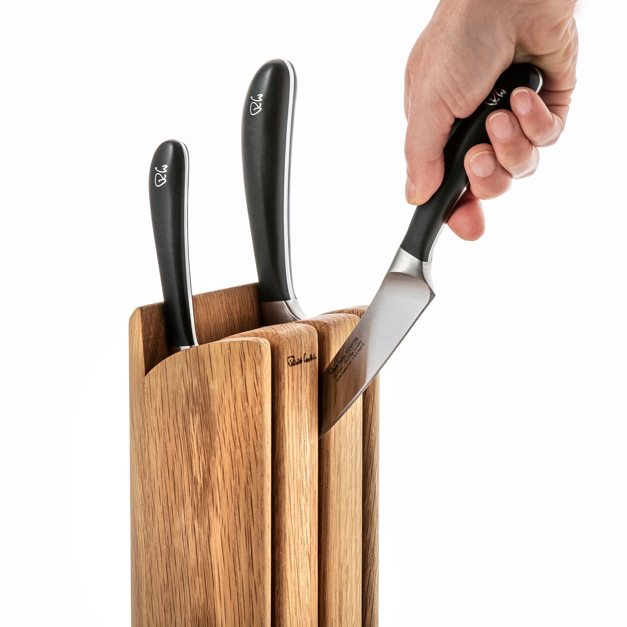 Signature Book Oak Chef's Set with Knife Sharpener