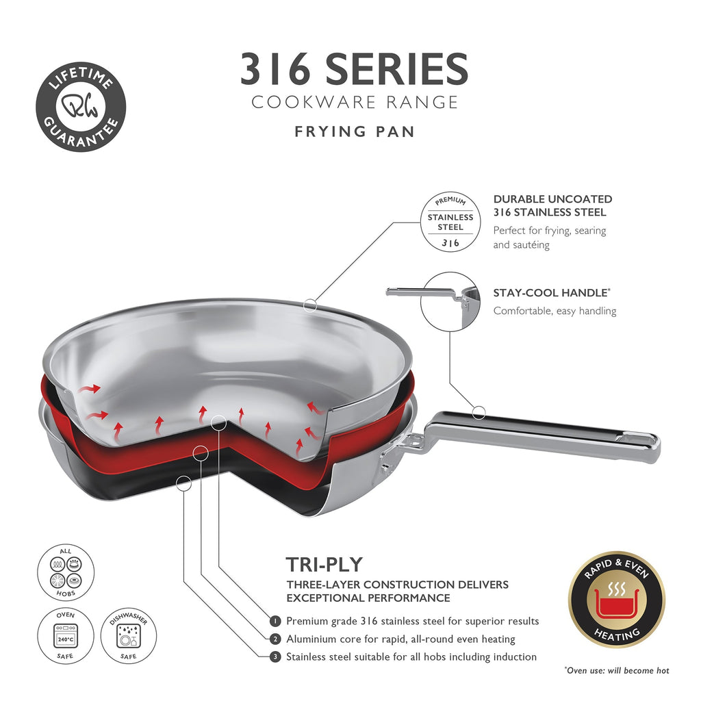 316 Series Cookware Frying Pan 24cm