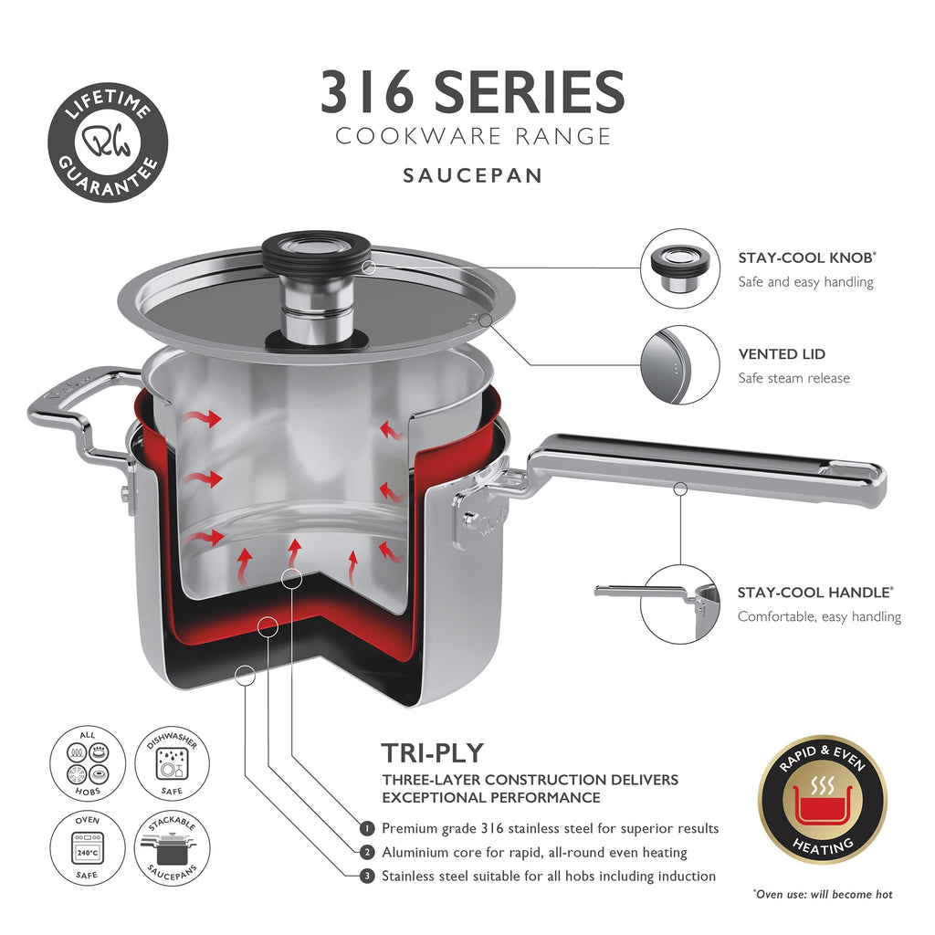 316 Series Cookware Saucepan 18cm / 3.0L