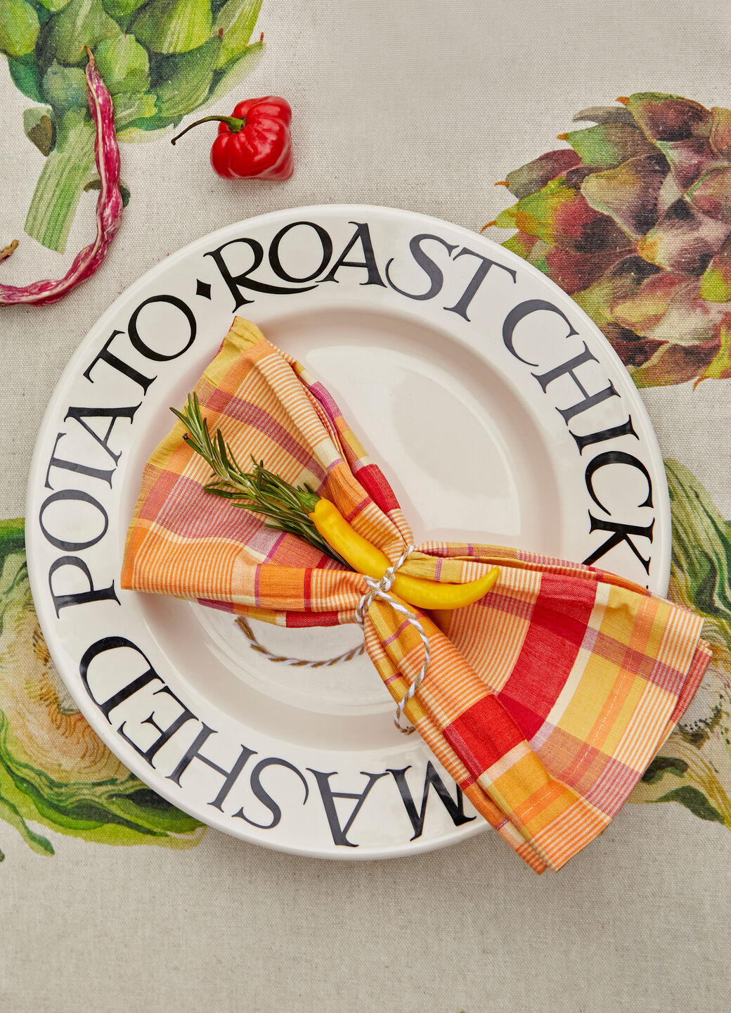 Black Toast Roast Chicken Large Dinner Plate, 10.5 Inch