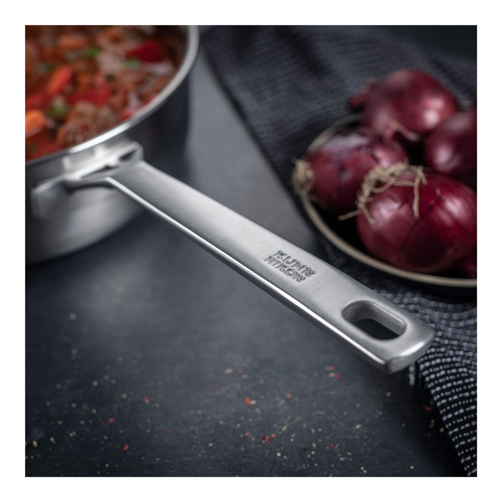 Kuhn Rikon Culinary FivePly 24cm Uncoated Sauté Pan with Lid & Helper Handle