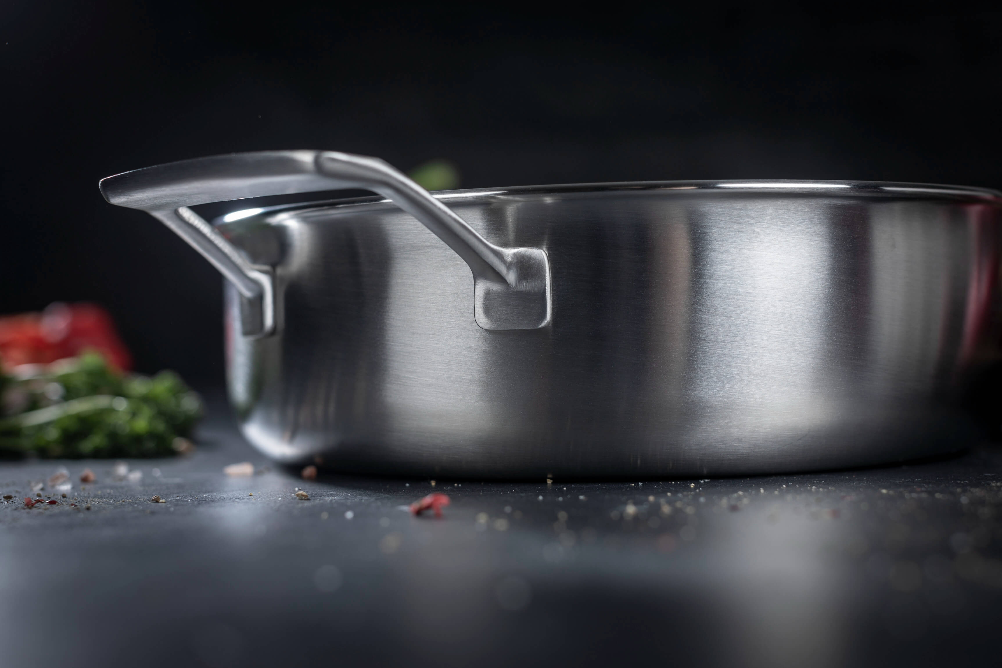 Kuhn Rikon Culinary FivePly 24cm Uncoated Sauté Pan with Lid & Helper Handle