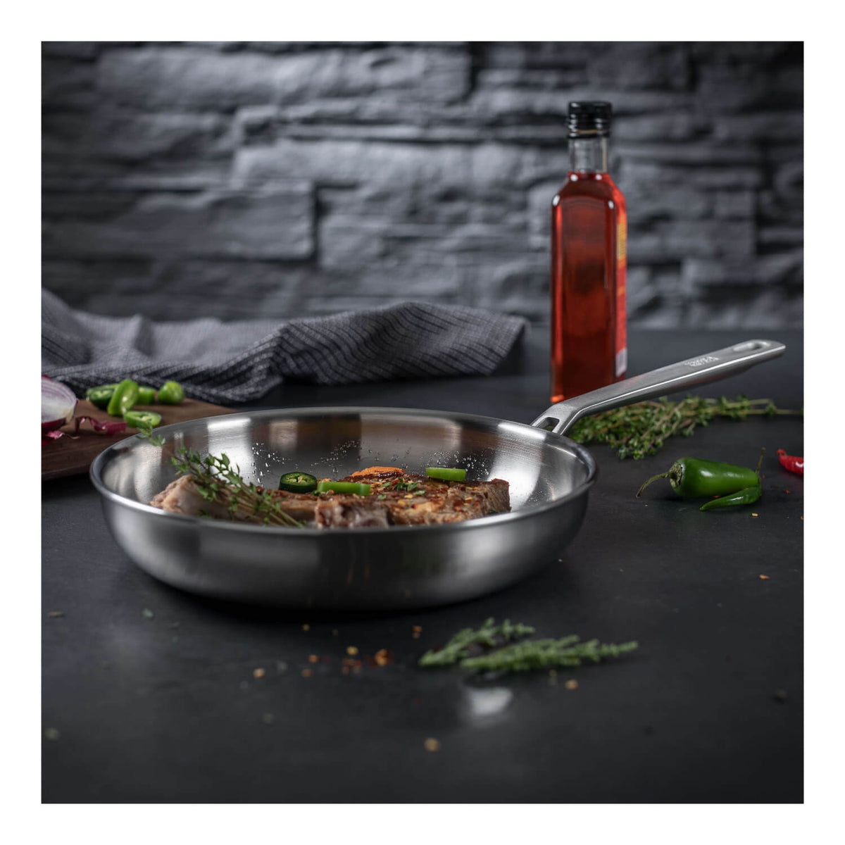 Kuhn Rikon Culinary Fiveply 28cm Uncoated Frying Pan