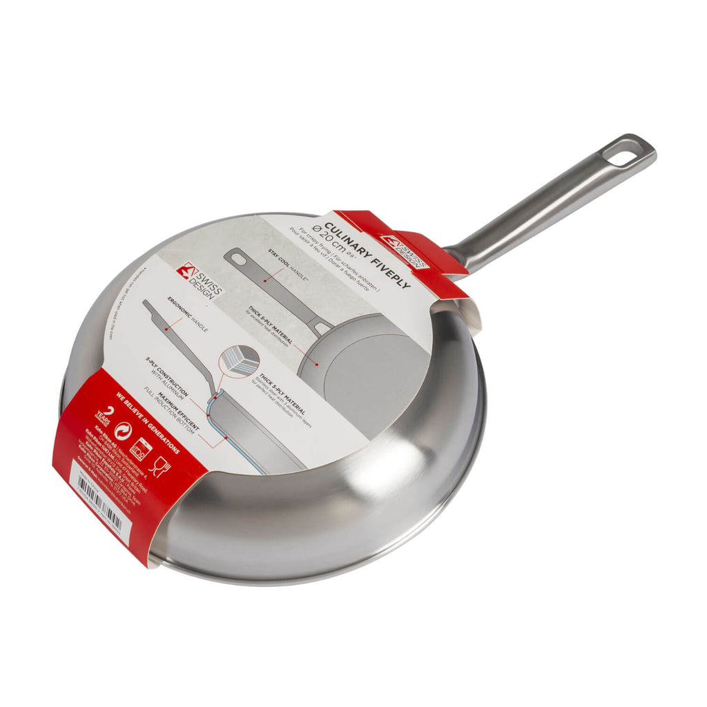 Kuhn Rikon Culinary Fiveply 28cm Uncoated Frying Pan