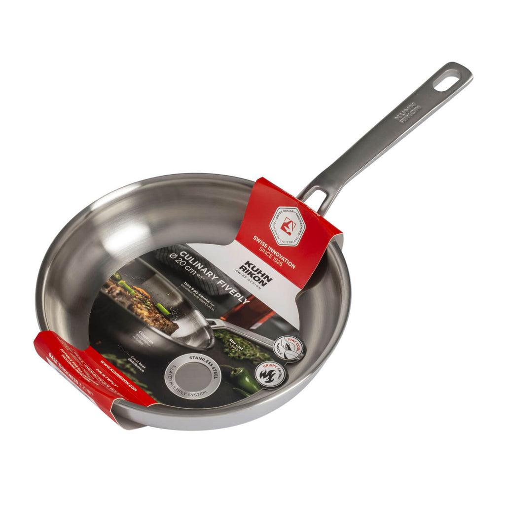 Kuhn Rikon Culinary Fiveply 28cm Uncoated Frying Pan