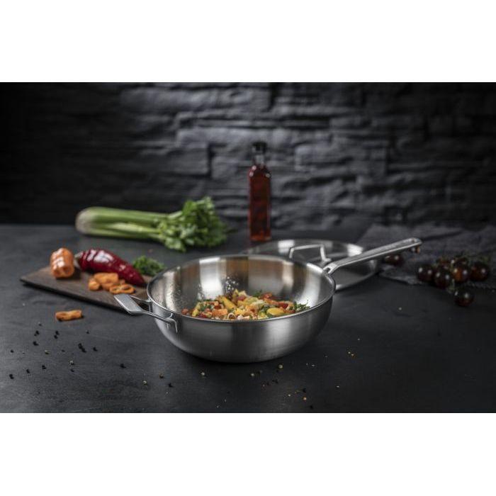Kuhn Rikon Culinary Fiveply 28cm Uncoated Chefs Pan/Wok