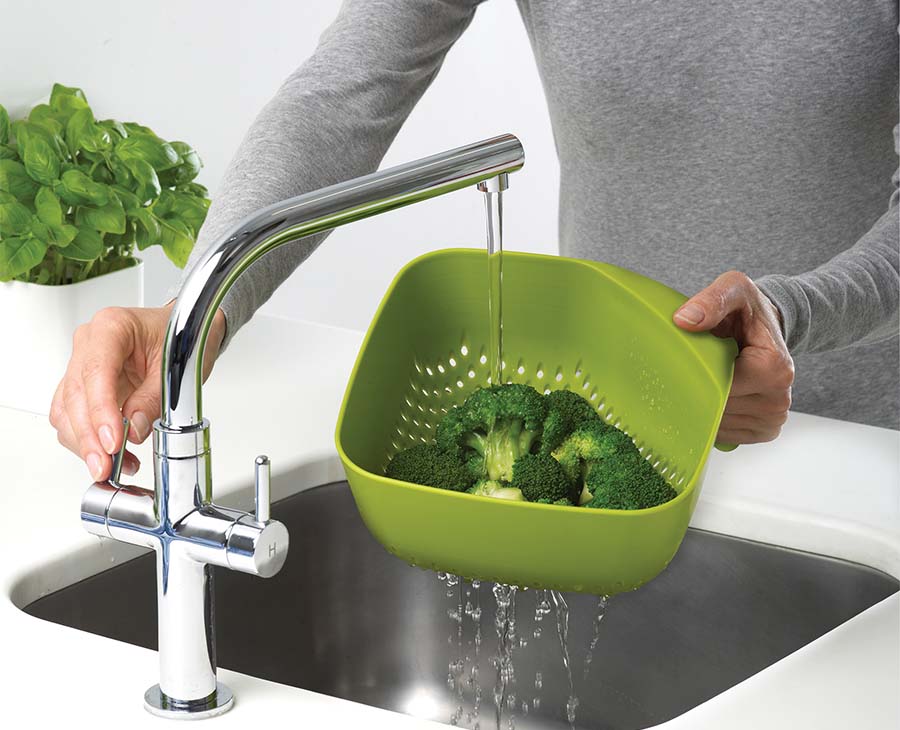 Square White Colander