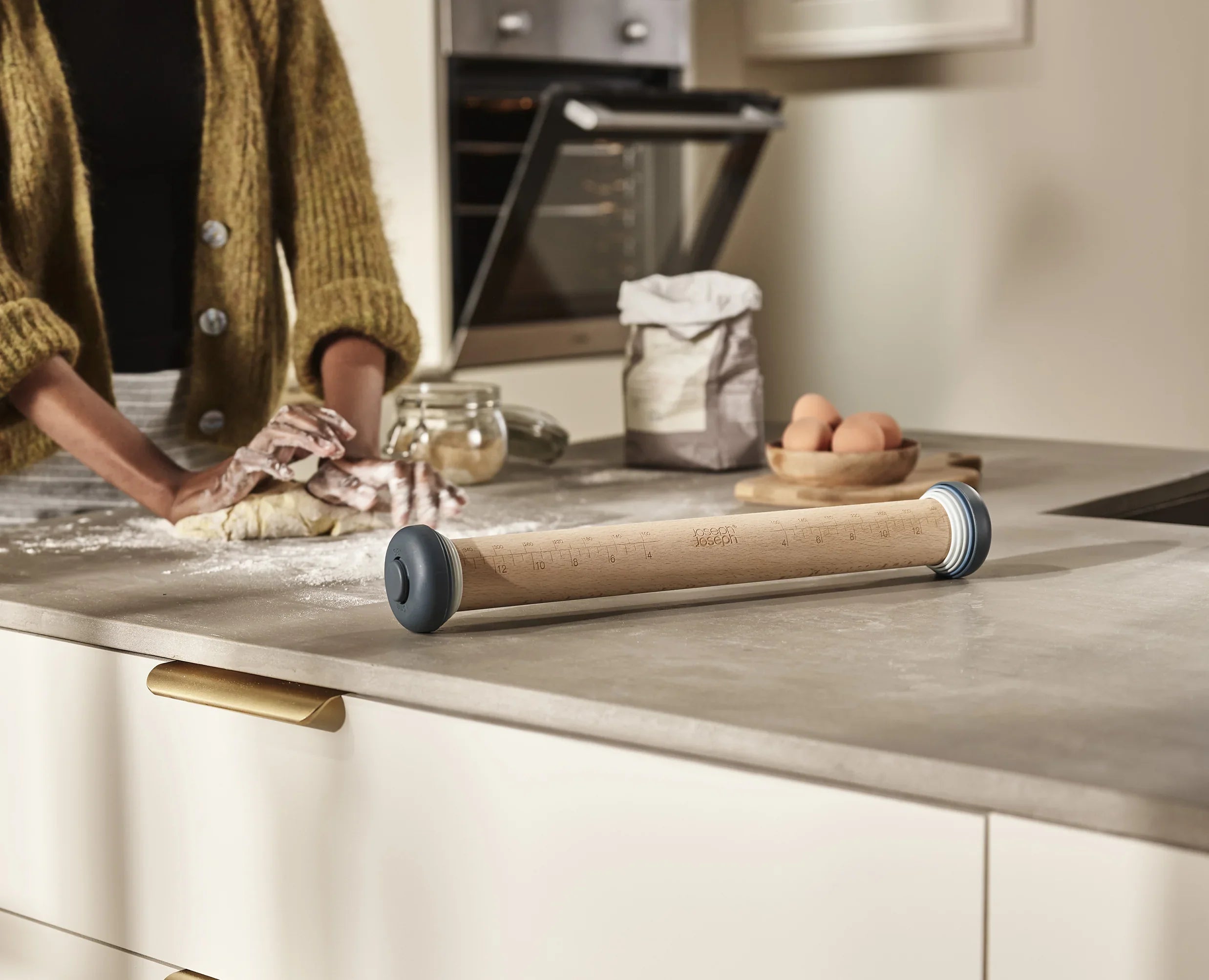PrecisionPin™ Adjustable Blue Rolling Pin