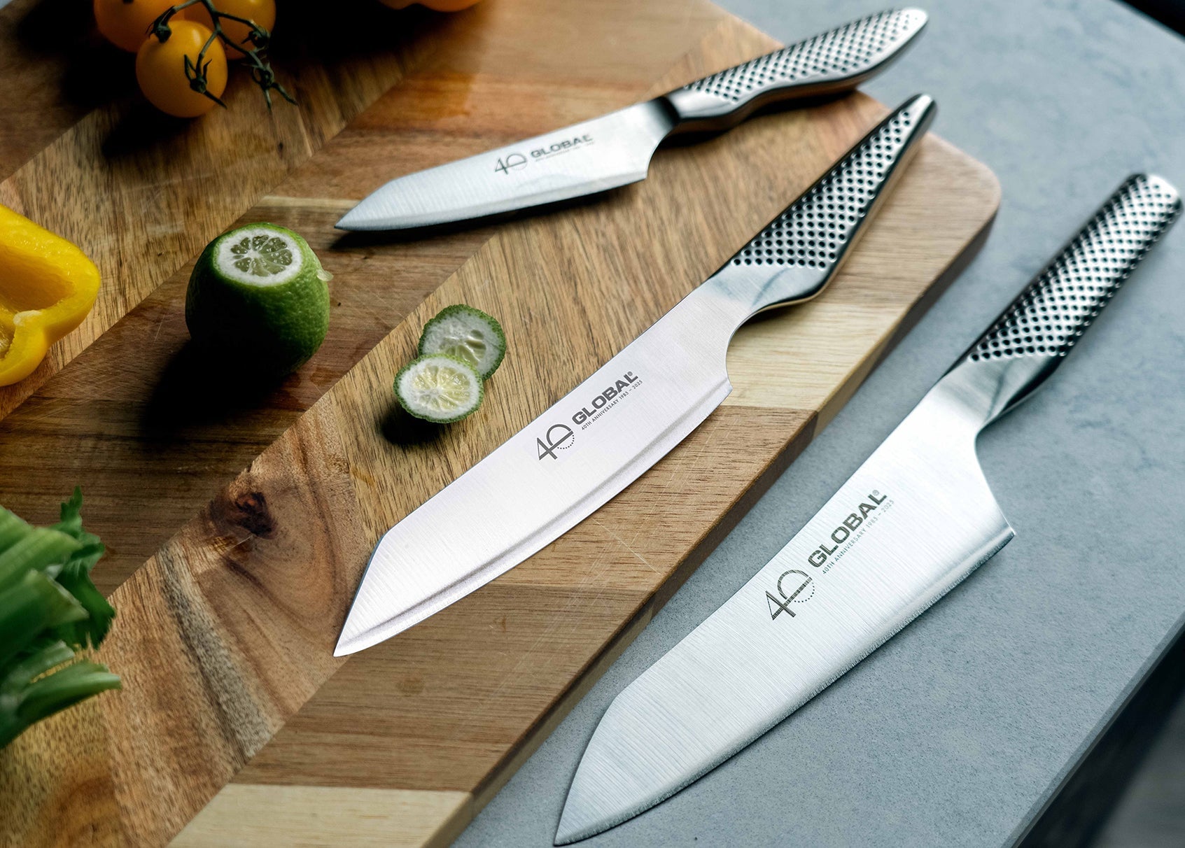 Global 40th Anniversary 7 Piece Knife Block Set G-52AN7-C