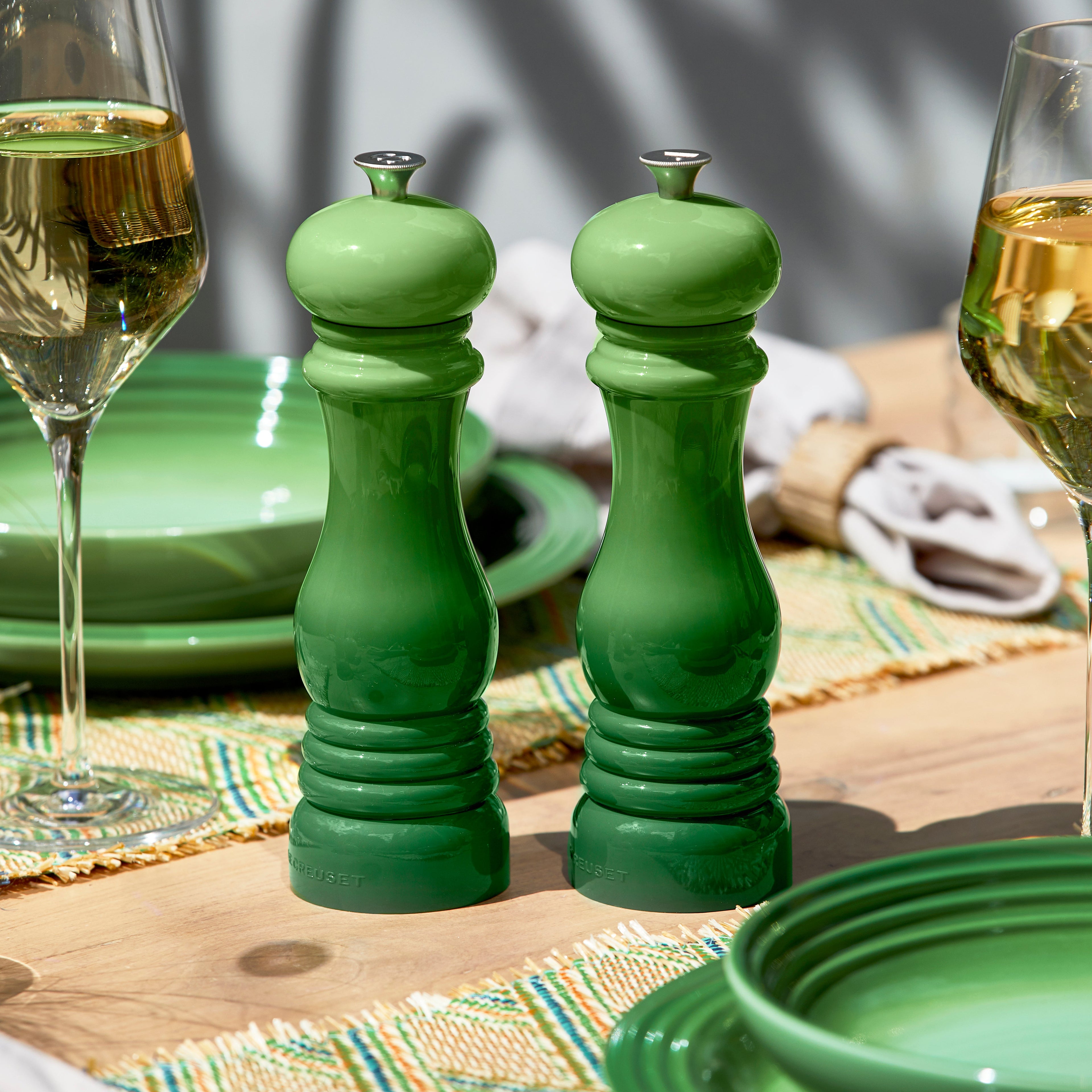 Le Creuset Set of 2  Salt & Pepper Mills Bamboo