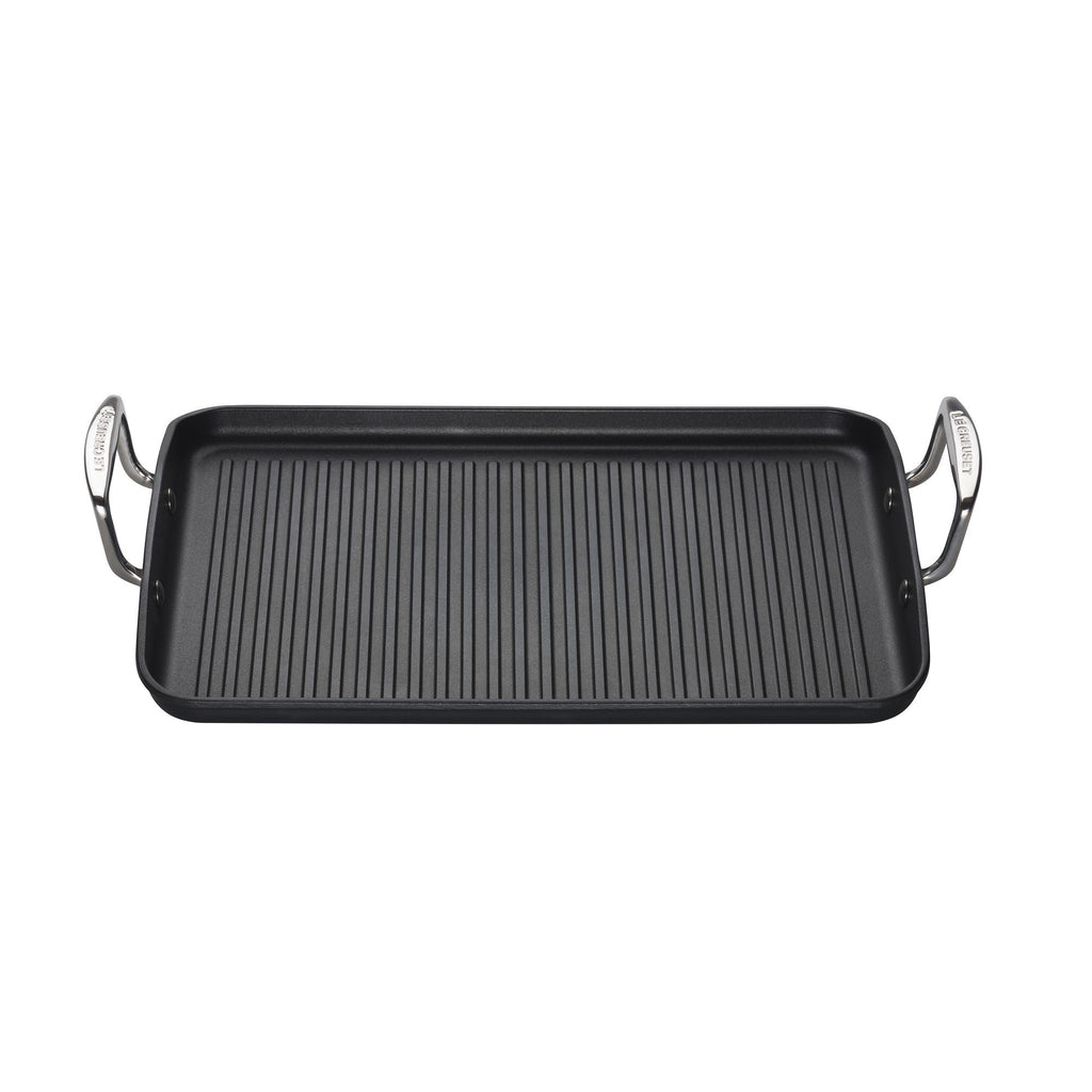 Le Creuset Toughened Non - Stick Ribbed Rectangular Grill 35cm