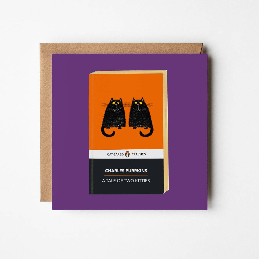 A Tale of Two Kitties - blank greetings card