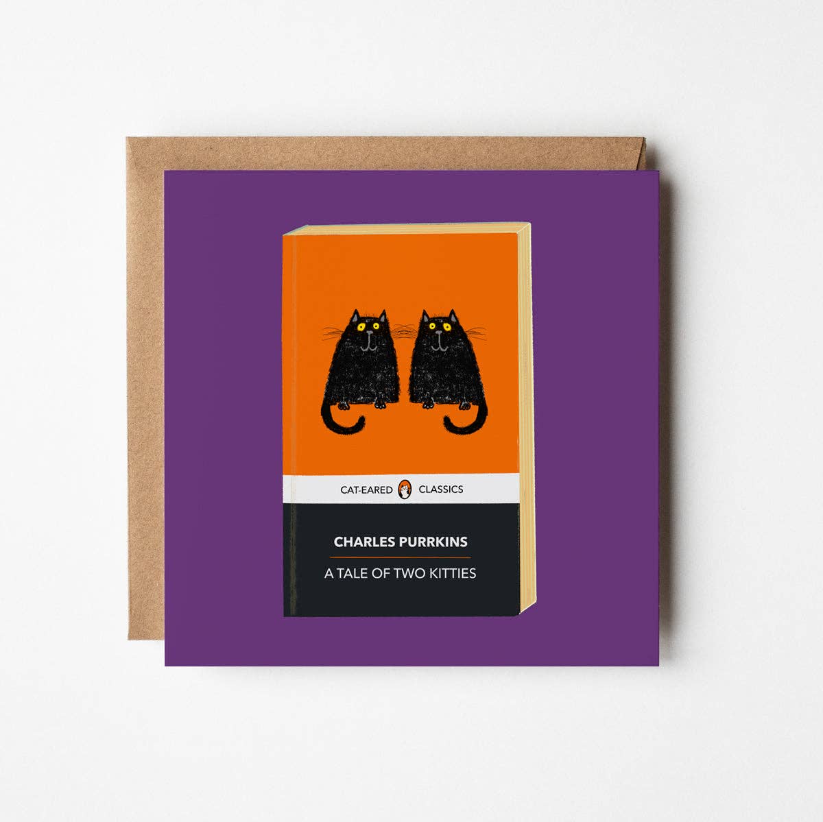 A Tale of Two Kitties - blank greetings card