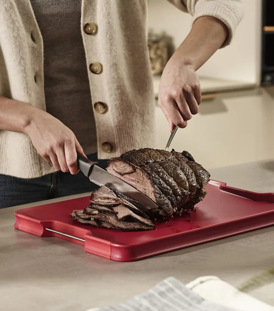 Cut&Carve™ Plus Multi-function Red Chopping Board