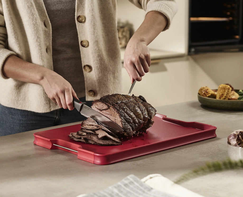 Cut&Carve™ Plus Multi-function Red Chopping Board