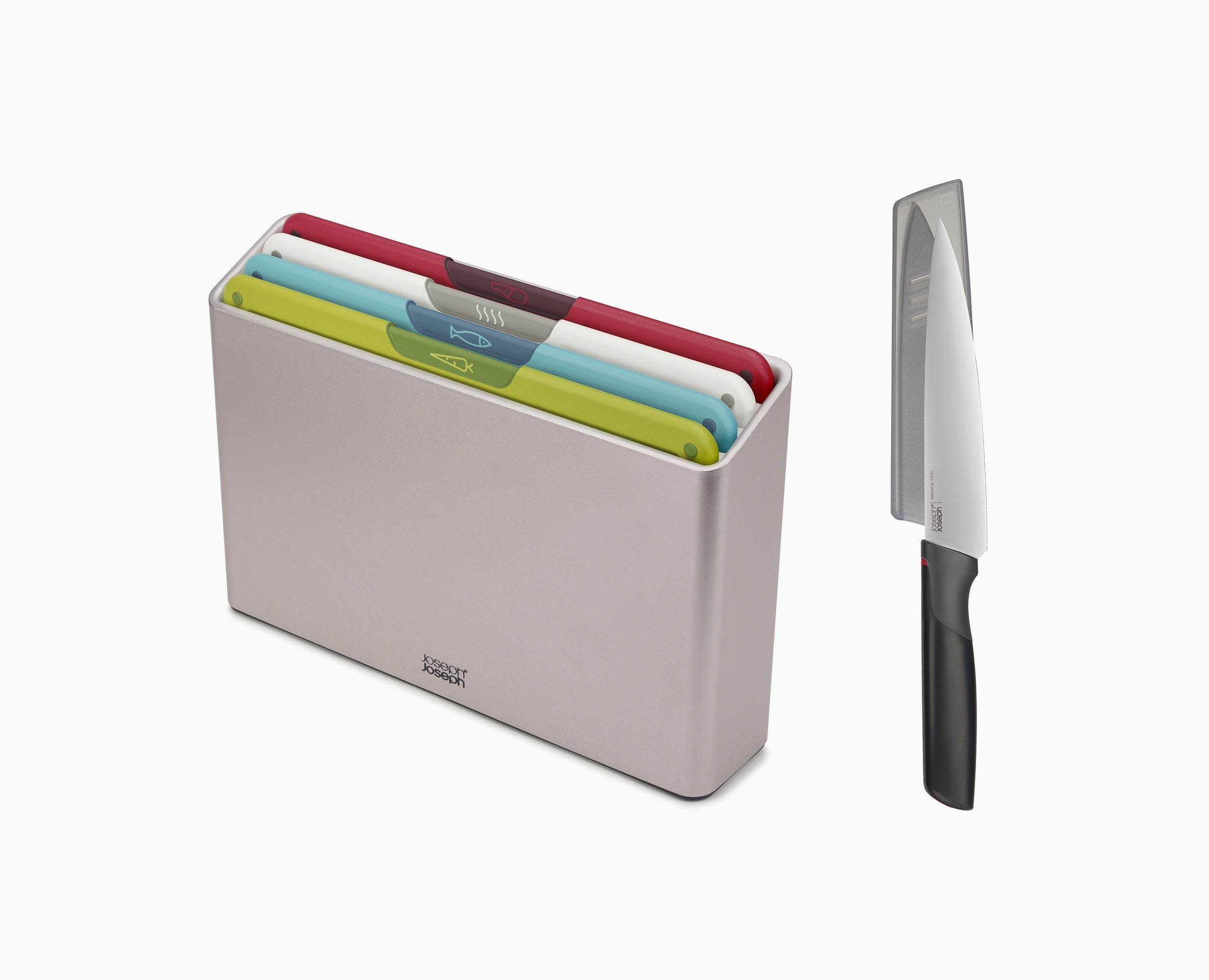 Folio™ Icon 4-piece Multicolour Chopping Board Set with Knife