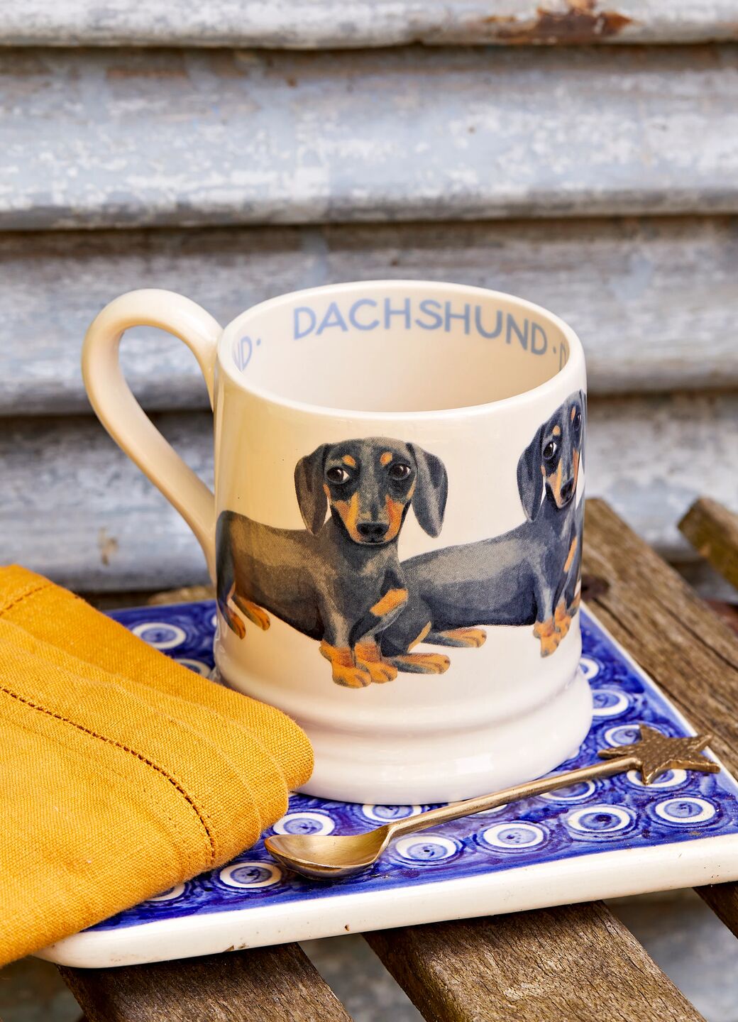 Emma Bridgewater Black & Tan Dachshund 1/2 Pint Mug